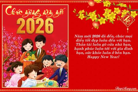 Tạo thiệp chúc Tết gia đình người thân đẹp ý nghĩa nhất 2026