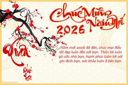Làm thiệp chúc Tết năm mới 2026 đẹp ý nghĩa nhất
