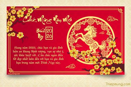 Tạo thiệp chúc Tết hoa mai 2026