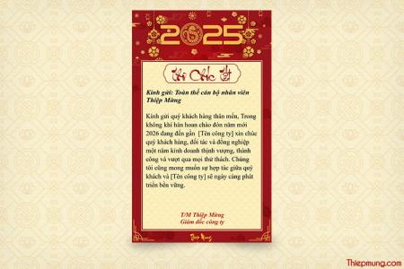 Tạo thư chúc Tết, thư chúc mừng năm mới 2026 online