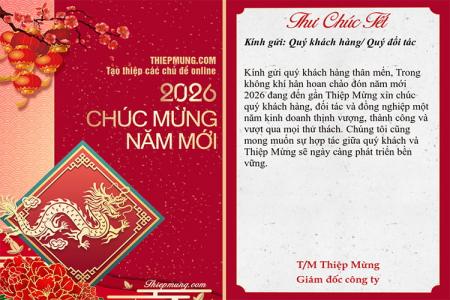 Viết thư chúc Tết 2026 cho khách hàng trực tuyến