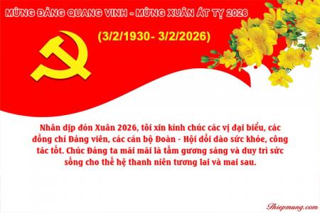 Viết lời chúc lên thiệp kỷ niệm ngày thành lập Đảng 2026 mới
