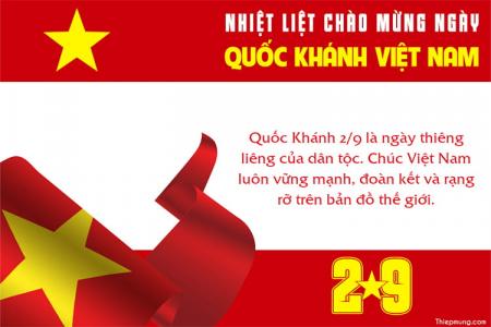 Chia sẻ thiệp chúc mừng ngày Quốc khánh Việt Nam 2/9