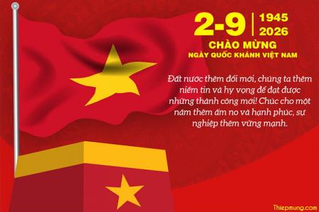 Tạo thiệp kỷ niệm 80 năm ngày Quốc khánh 2/9