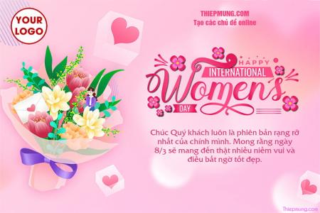 Hình ảnh chúc mừng ngày Quốc tế Phụ nữ 8/3 cho khách hàng, nhân viên