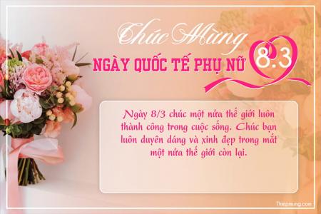 Tạo thiệp hoa hồng chúc mừng 8/3 online