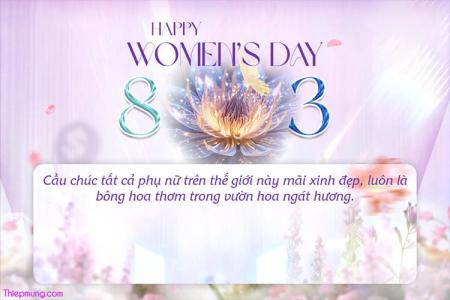 Thiệp chúc mừng ngày 8/3 đẹp dành tặng cho chị em