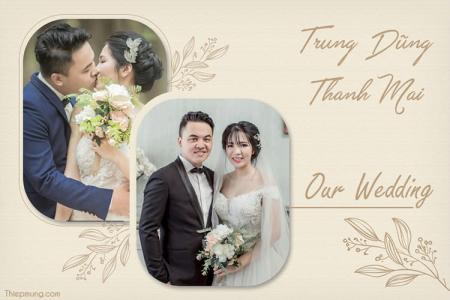 Khung ảnh cưới thanh lịch phong cách tối giản sang trọng