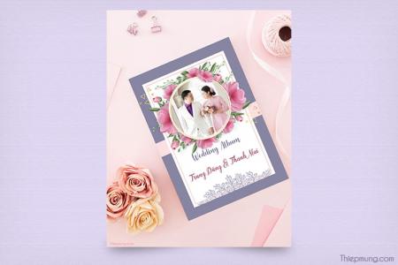 Tạo khung ảnh cưới màu hồng