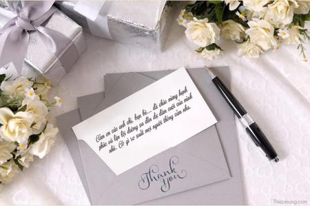 Tạo thiệp cảm ơn đám cưới lịch sự trang nhã