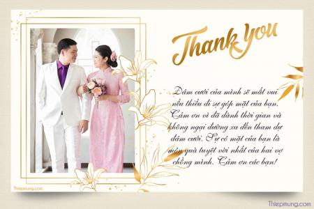 Tạo thiệp cảm ơn sau đám cưới