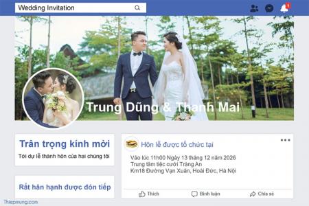 Tạo thiệp Cưới Facebook online độc đáo