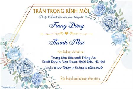 Tạo thiệp cưới online phong cách hoa sang trọng