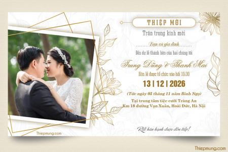 Mẫu thiệp mời đám cưới online miễn phí