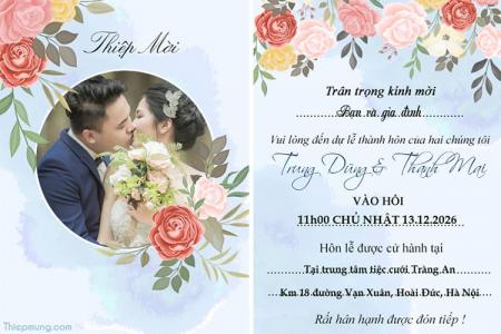 Tạo thiệp cưới, lời mời đám cưới đẹp với ảnh