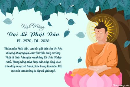 Tạo thiệp chúc mừng Đại lễ Phật đản Vesak 2026