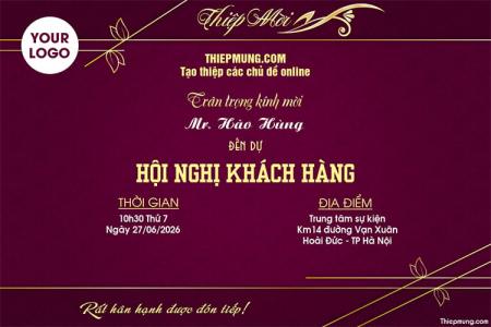 Tạo thư mời sự kiện doanh nghiệp sang trọng chuyên nghiệp online