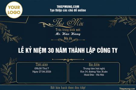 Mẫu thư mời khai trương sang trọng và ấn tượng trực tuyến