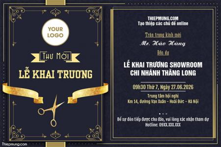 Tạo mẫu thư mời khai trương sang trọng và chuyên nghiệp