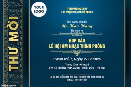 Tạo thiệp mời sự kiện thiết kế sang trọng đẳng cấp