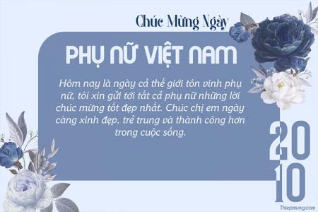 Mẫu thiệp chúc mừng 20/10 đẹp, độc đáo cho chị em phụ nữ