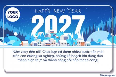 Tạo thiệp chúc mừng năm mới 2027 cho công ty, khách hàng