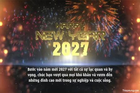 Tạo và tải video chúc mừng năm mới 2027 pháo hoa lung linh nhất