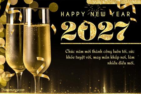 Thiệp giao thừa chúc mừng năm mới 2027