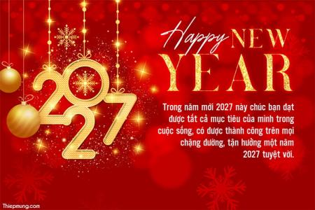 Tạo thiệp chúc mừng năm mới 2027