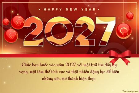 Tạo thiệp  năm mới 2027