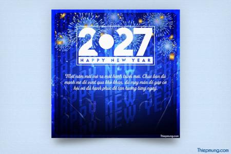 Thiệp pháo hoa chúc mừng năm mới 2027