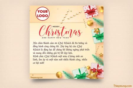 Hình ảnh thiệp chúc mừng Giáng sinh và năm mới 2027 cho công ty