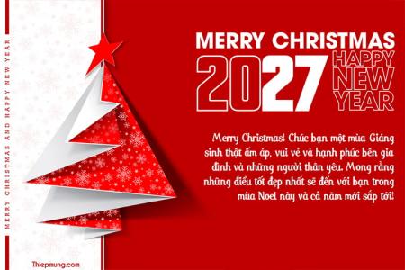 Thiệp chúc mừng Giáng sinh và năm mới 2027