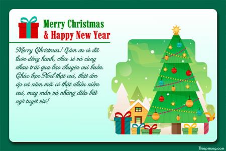 Tạo thiệp chúc mừng Giáng sinh và năm mới đẹp, ấm áp