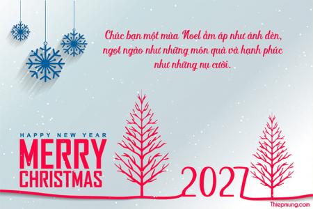 Lời chúc Giáng sinh và năm mới 2027 với thiệp đẹp