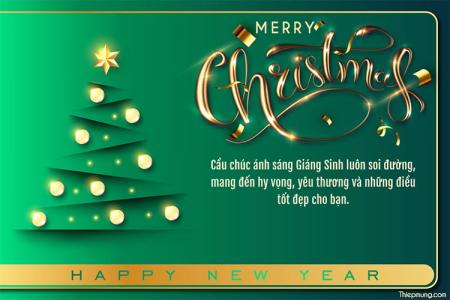 Thiệp chúc mừng Giáng sinh Noel đẹp tạo online