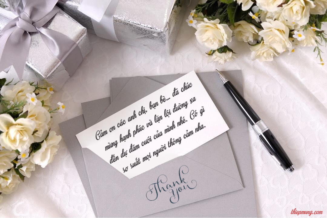 Để gửi lời cảm ơn đến khách mời trong đám cưới của bạn, hãy chọn thiết kế thiệp cảm ơn lịch sự và trang nhã. Với các mẫu thiệp cảm ơn được tinh tế lên ý tưởng và thiết kế, bạn sẽ tự tin gửi đến những lời cảm ơn chân thành nhất từ trái tim.
