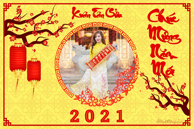 photo Khung Ảnh Tết 2021 Png tạo thiá»p ảnh Ä'on tết 2021