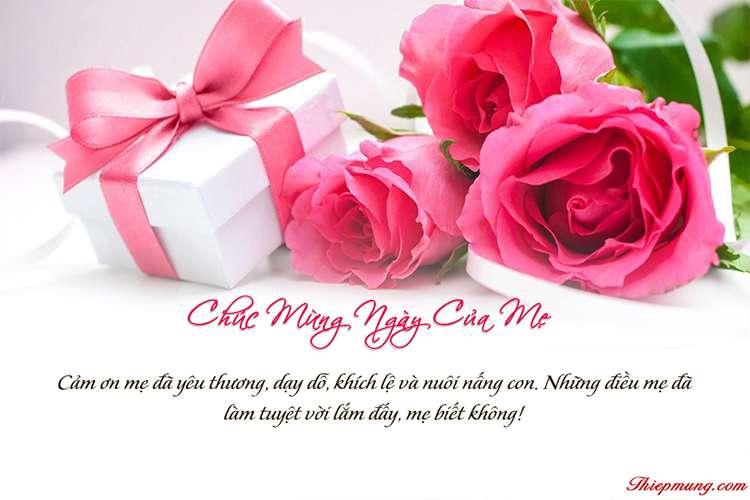 Thiệp chúc mừng ngày của mẹ với hình ảnh hoa hồng ý nghĩa nhất