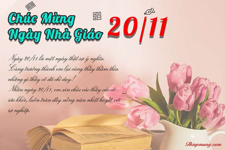 Mẫu thiệp ý nghĩa chúc mừng ngày Nhà giáo Việt Nam 20/11 mới nhất