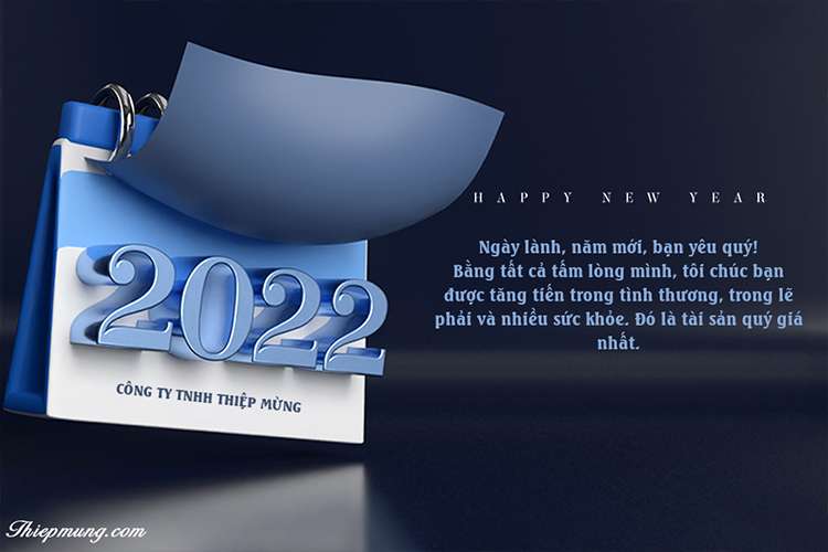 Tạo thiệp chúc mừng năm mới 2022 cho công ty
