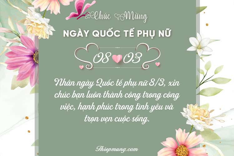 Tạo lời chúc ngày Quốc tế Phụ nữ 8/3 đẹp mới nhất