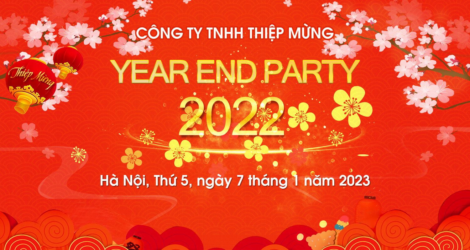 Tạo backdrop Year End Party 2022 đẹp miễn phí
