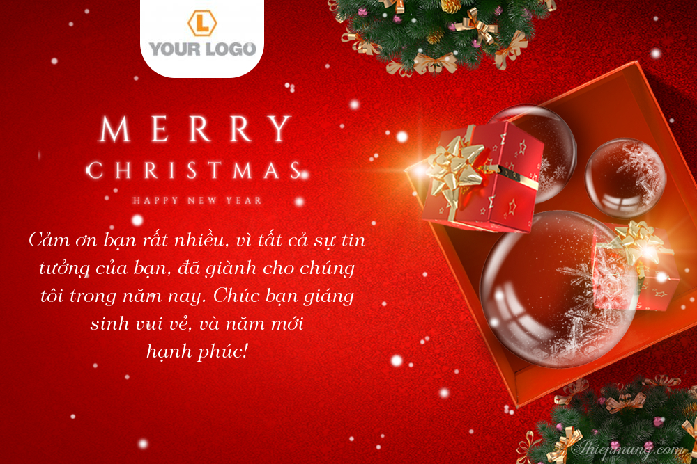 Thiệp giáng sinh Merry Christmas | Quà noel | Miahome.vn