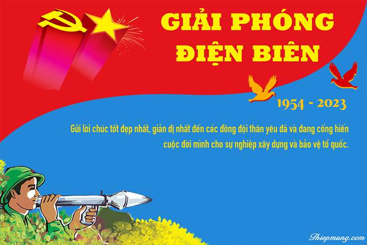 Mẫu thiệp kỷ niệm 69 năm Chiến thắng Điện Biên Phủ ý nghĩa nhất