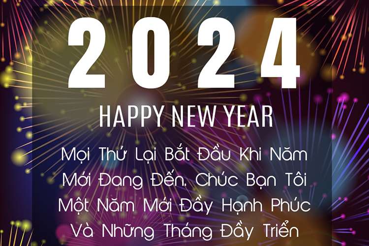 Thiệp chúc mừng năm mới, happy new year 2024