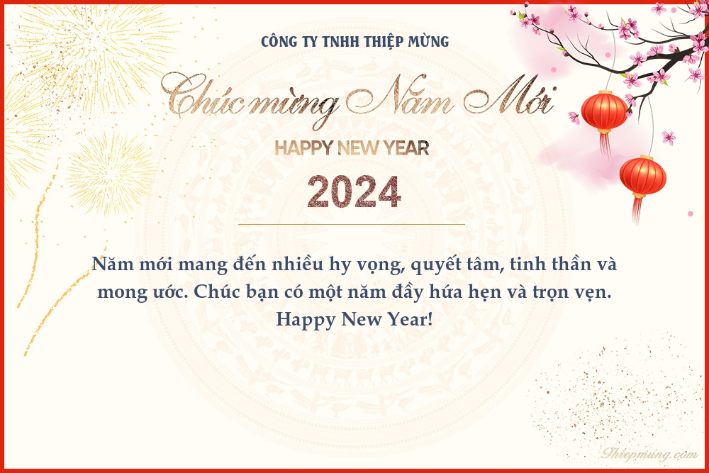 Thiệp mừng năm mới 2024 - Luna AI ChatGPT - Luna Art