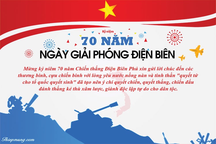 Tạo thiệp kỷ niệm 70 năm Chiến thắng Điện Biên Phủ