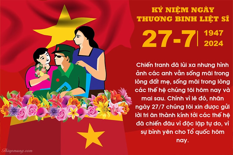 Tạo thiệp chúc mừng 77 năm ngày Thương binh - Liệt sĩ