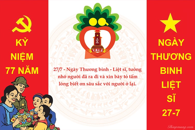 Tải miễn phí thiệp chúc mừng ngày Thương binh liệt sĩ 27/7